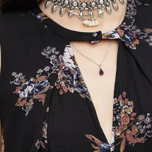 Free People Printed Snap Out Of It Rayon Dress / tunic size Medium - Picture 7 of 12